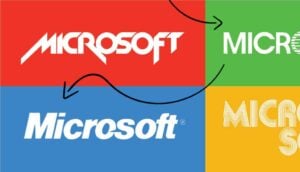 Microsoft logo evolution