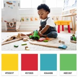 kids blog color palette