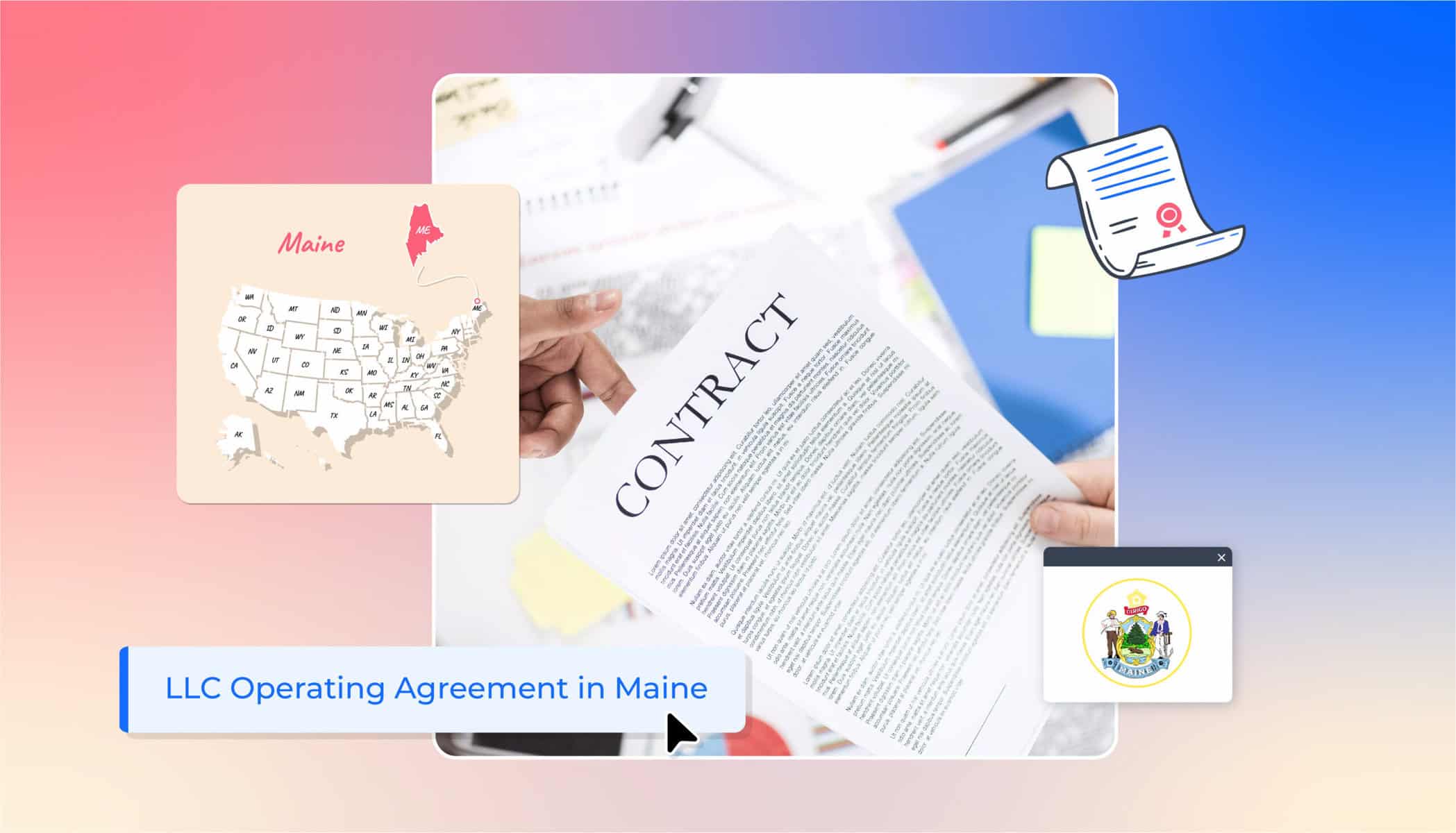 handing over a contract LLC operating agreement in Maine