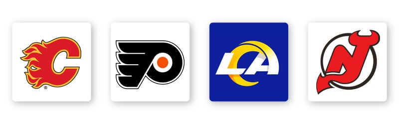 team logos with energetic fonts