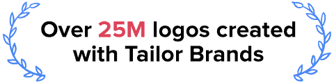 over 25M logos created with Tailor Brands
