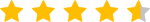 4.5 gold star icon