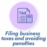filing business taxes, getting deductions, and avoiding penalties