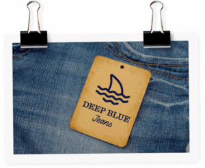 fashion brand tag with logo