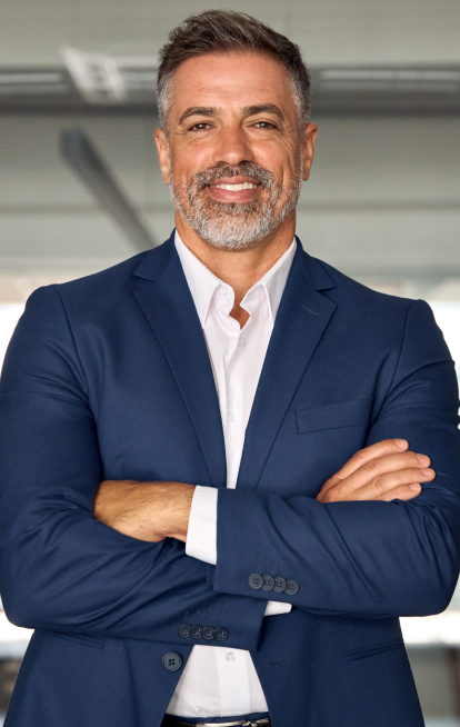 man smiling in suit